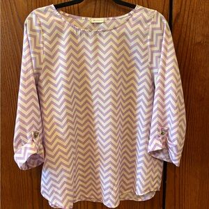 Everly Lavender Chevron Blouse